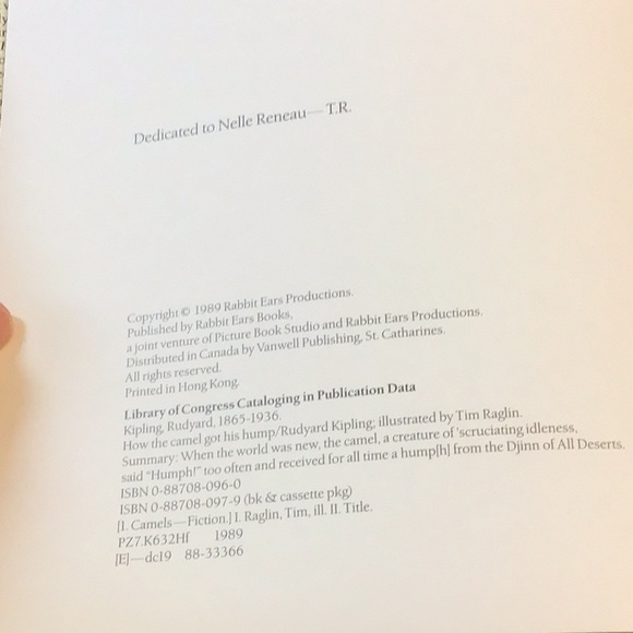 Jack Nicholson, How the Camel Got His Hump! Like new , 1989 vintage hardcover - Picture 13 of 13